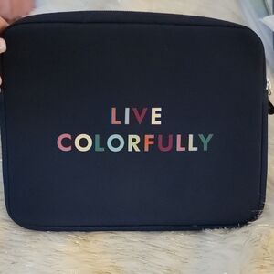 Kate Spade "Live Colorfully" Sleeve in Multicolor Lettering iPad/Tablet/eReader